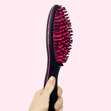 Ceramic Hair Brush Straightner