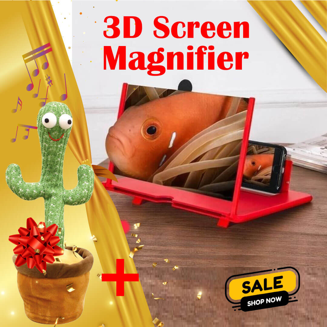 Phone Magnifier Projector Screen+ Cactus Gift